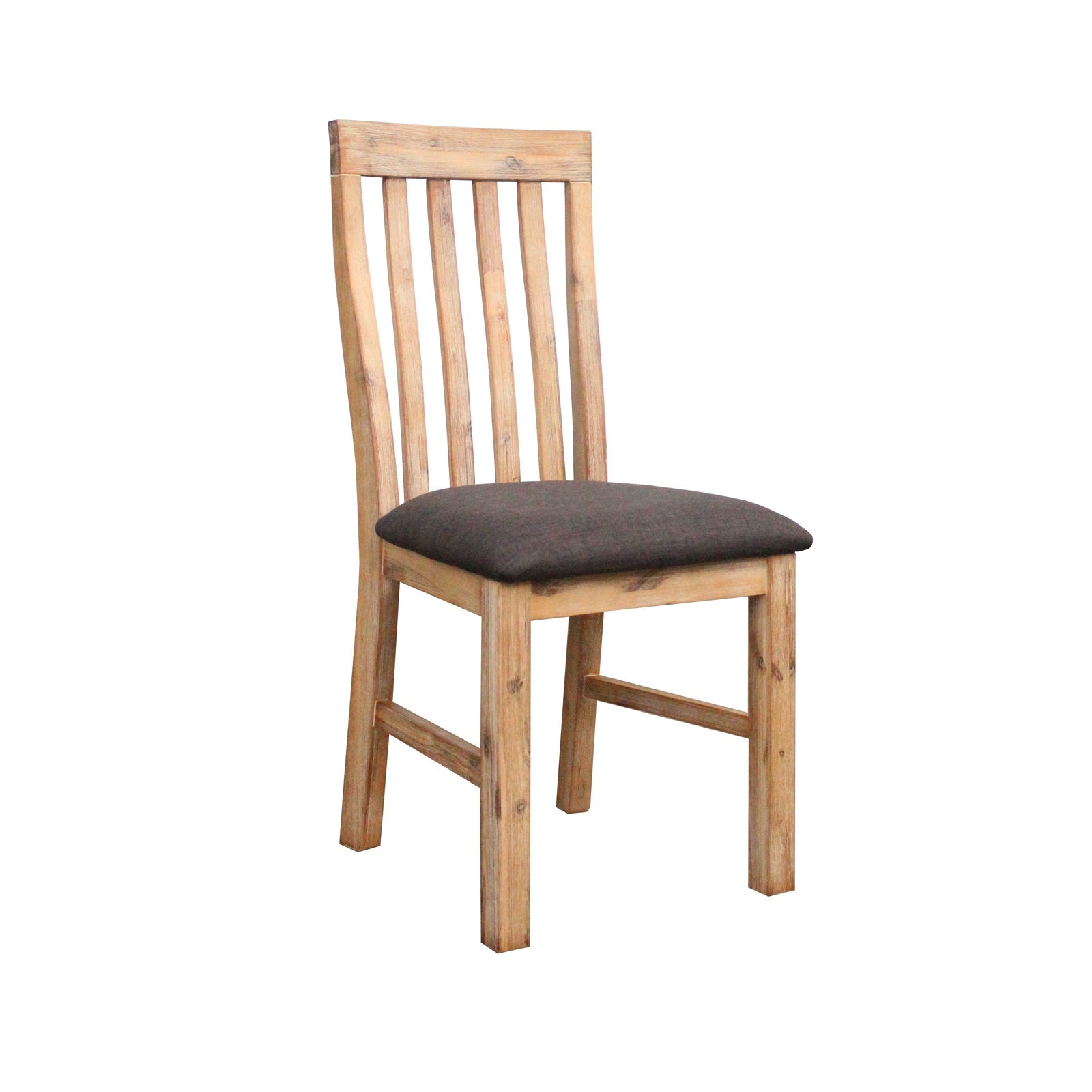 2x Wooden Frame Leatherette in Solid Wood Acacia & Veneer Dining Chairs in Oak Colour - Furniture > Dining - Rivercity House & Home Co. (ABN 18 642 972 209) - Affordable Modern Furniture Australia