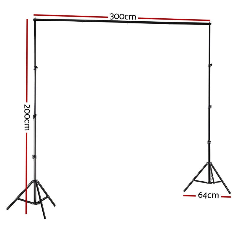 2X3M Photography Backdrop Stand Kit Studio Screen Photo Background Support Set - Audio & Video > Photography - Rivercity House & Home Co. (ABN 18 642 972 209) - Affordable Modern Furniture Australia