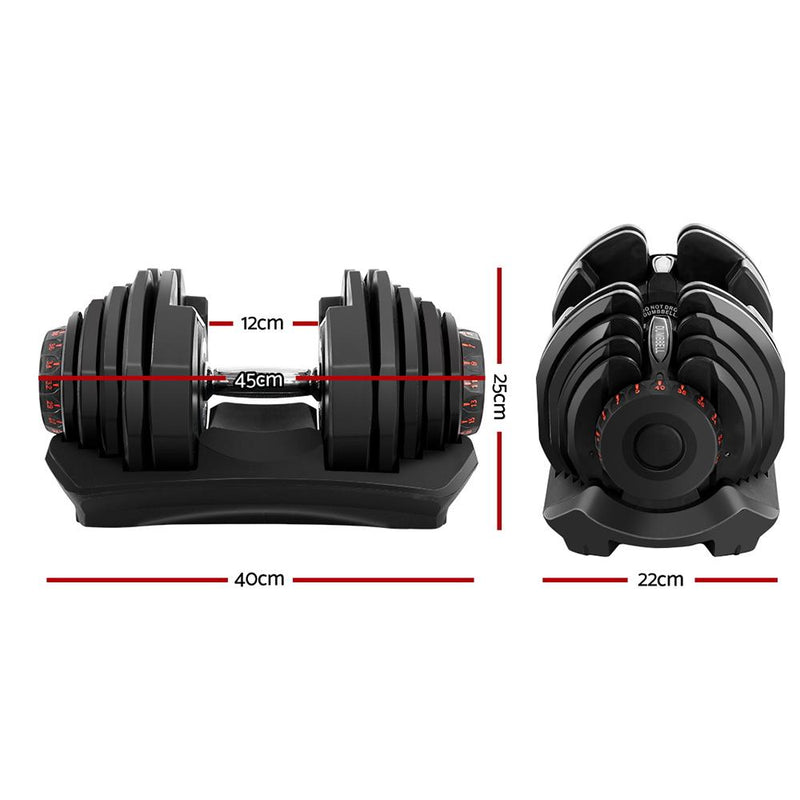 2x40KG Adjustable Dumbbell Weight Plates - Rivercity House & Home Co. (ABN 18 642 972 209) - Affordable Modern Furniture Australia