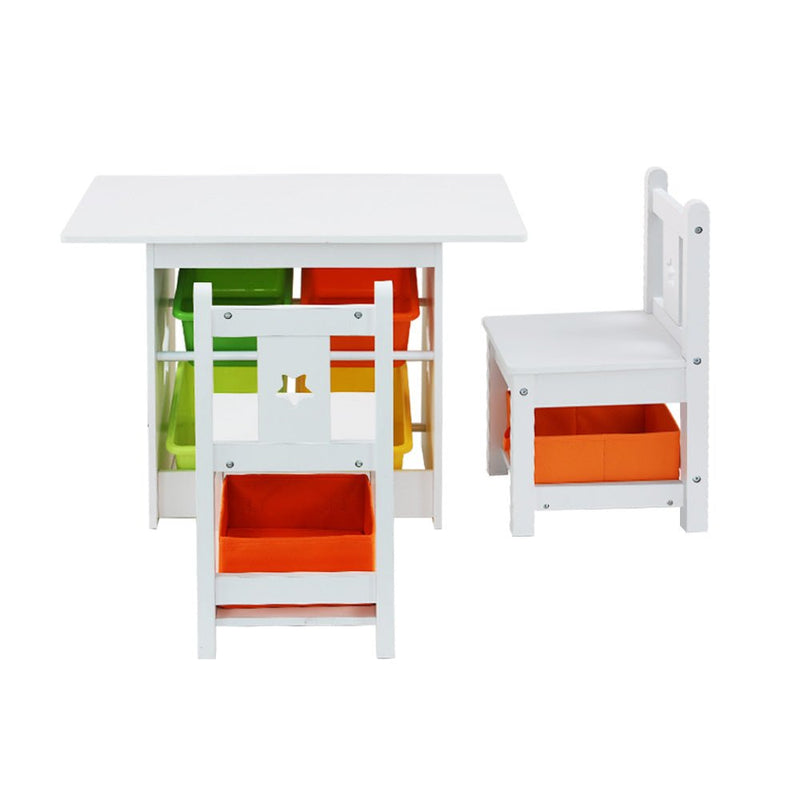 3 PCS Kids Table and Chairs Set Children Furniture Play Toys Storage Box - Baby & Kids > Kid's Furniture - Rivercity House & Home Co. (ABN 18 642 972 209) - Affordable Modern Furniture Australia