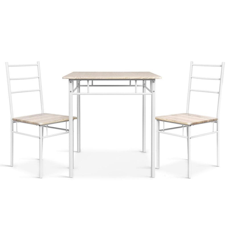 3 Piece Dining Set - Natural - Rivercity House & Home Co. (ABN 18 642 972 209) - Affordable Modern Furniture Australia