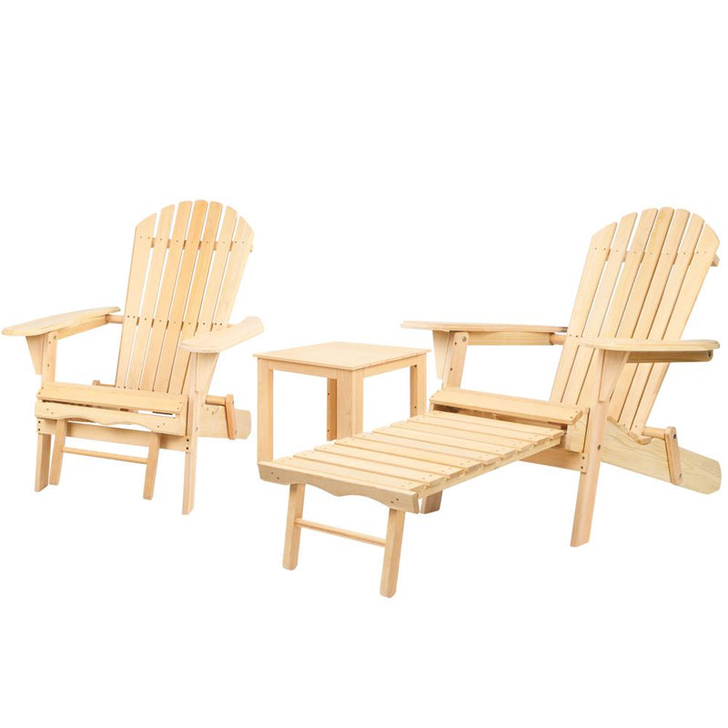3 Piece Outdoor Beach Chair and Table Set - Rivercity House & Home Co. (ABN 18 642 972 209) - Affordable Modern Furniture Australia