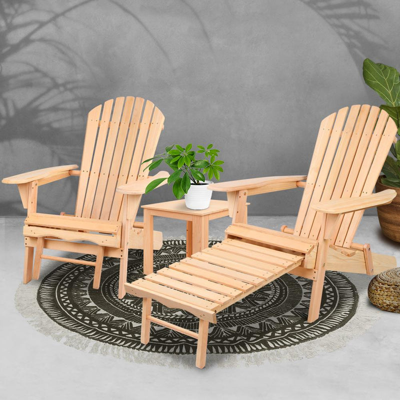 3 Piece Outdoor Beach Chair and Table Set - Rivercity House & Home Co. (ABN 18 642 972 209) - Affordable Modern Furniture Australia
