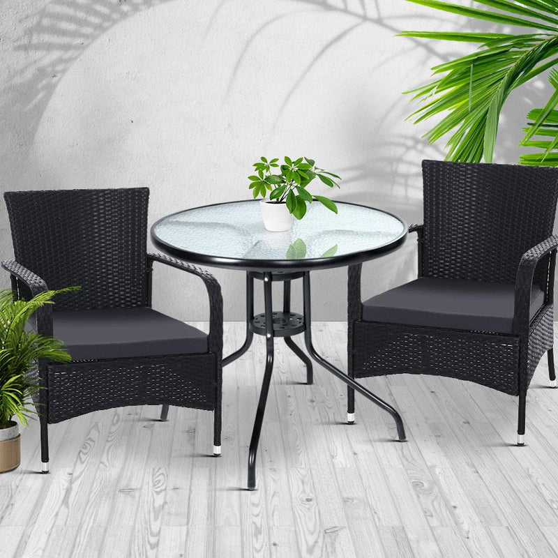 3 Piece Outdoor Dining Set - Furniture - Rivercity House & Home Co. (ABN 18 642 972 209) - Affordable Modern Furniture Australia