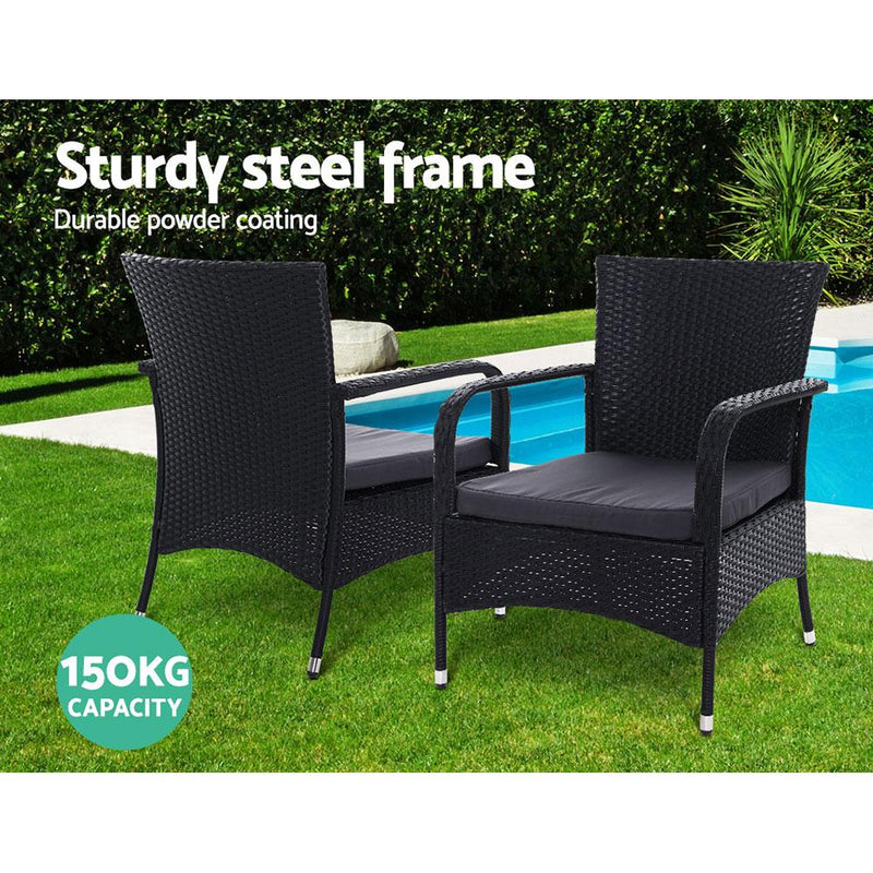 3 Piece Outdoor Dining Set - Furniture - Rivercity House & Home Co. (ABN 18 642 972 209) - Affordable Modern Furniture Australia