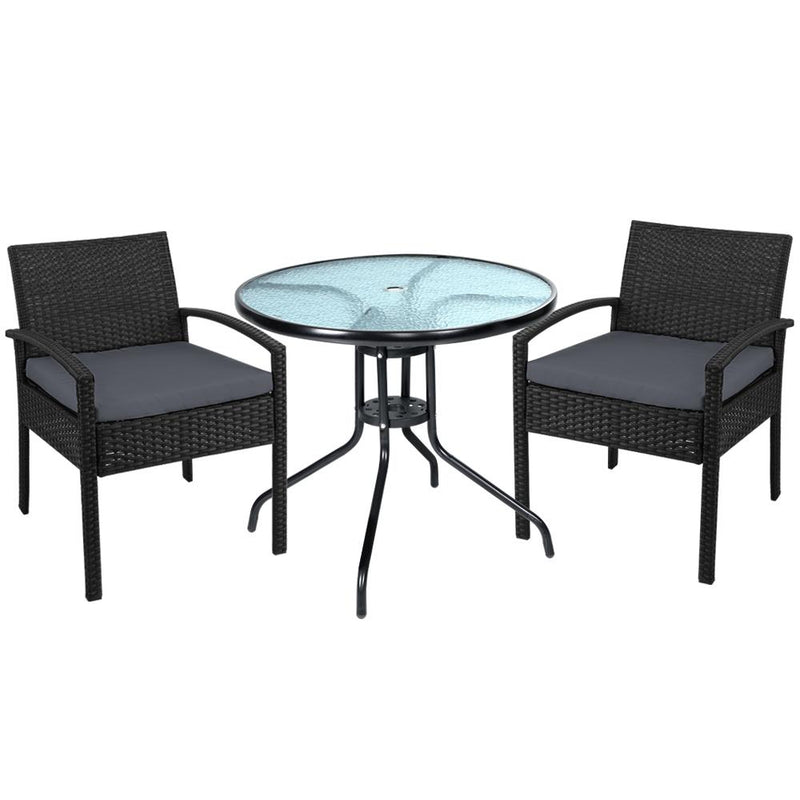 3 Piece Outdoor Furniture Dining Set - Rivercity House & Home Co. (ABN 18 642 972 209) - Affordable Modern Furniture Australia