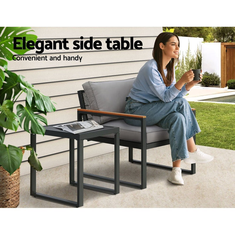 3 Seater Corner Steel Modular Lounge Setting - Furniture > Outdoor - Rivercity House & Home Co. (ABN 18 642 972 209) - Affordable Modern Furniture Australia