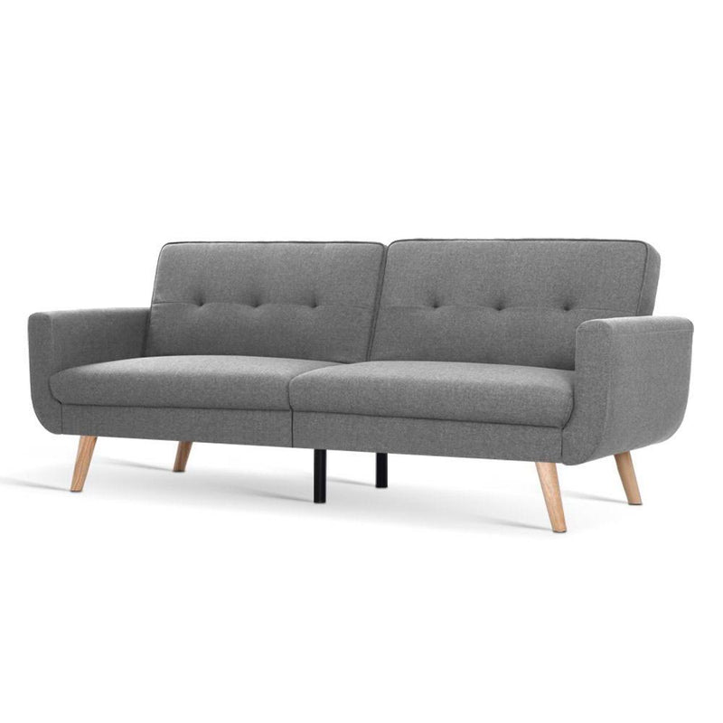 3 Seater Fabric Recliner (Grey) - Furniture > Sofas - Rivercity House & Home Co. (ABN 18 642 972 209) - Affordable Modern Furniture Australia