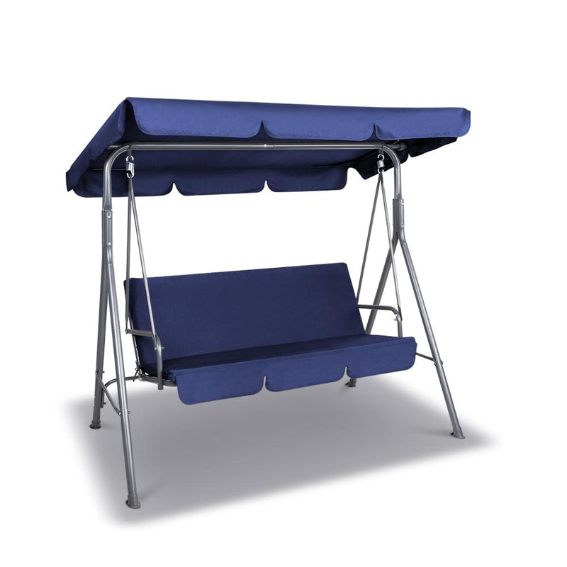 3 Seater Outdoor Swing Chair (Navy) - Brand - Rivercity House And Home Co.