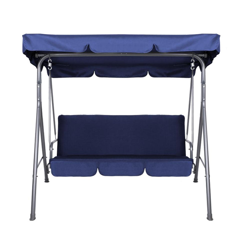 3 Seater Outdoor Swing Chair (Navy) - Brand - Rivercity House & Home Co. (ABN 18 642 972 209) - Affordable Modern Furniture Australia