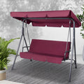 3 Seater Outdoor Swing Chair (Wine)