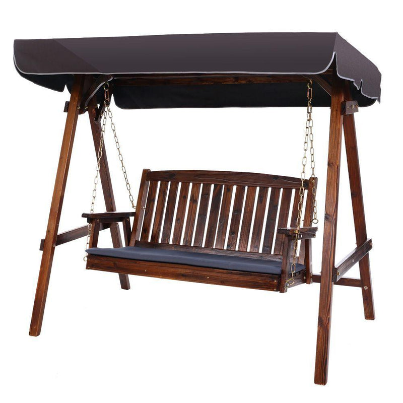 3 Seater Outdoor Wooden Swing Chair - Rivercity House & Home Co. (ABN 18 642 972 209) - Affordable Modern Furniture Australia