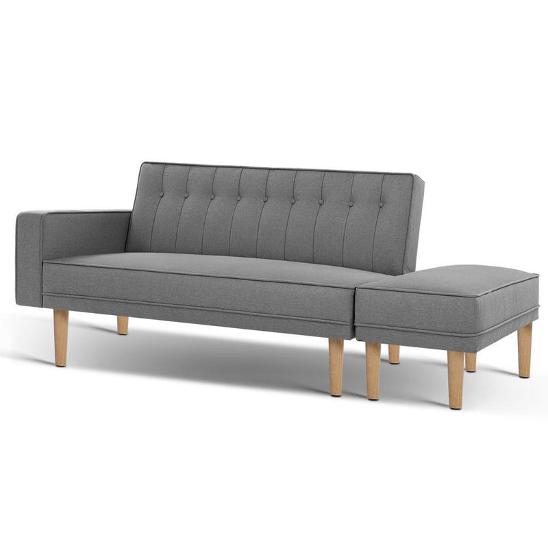 3 Seater Scandinavian Style Sofa Bed (Grey) - Furniture > Sofas - Rivercity House & Home Co. (ABN 18 642 972 209) - Affordable Modern Furniture Australia