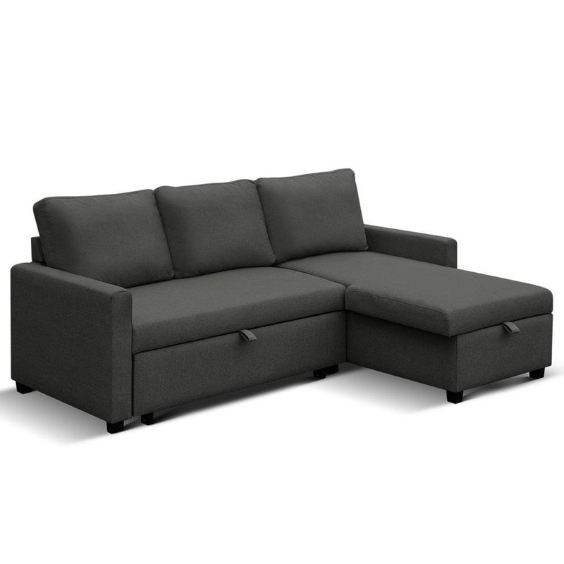 3 Seater Sofa Bed With Storage (Charcoal) - Furniture > Sofas - Rivercity House & Home Co. (ABN 18 642 972 209) - Affordable Modern Furniture Australia