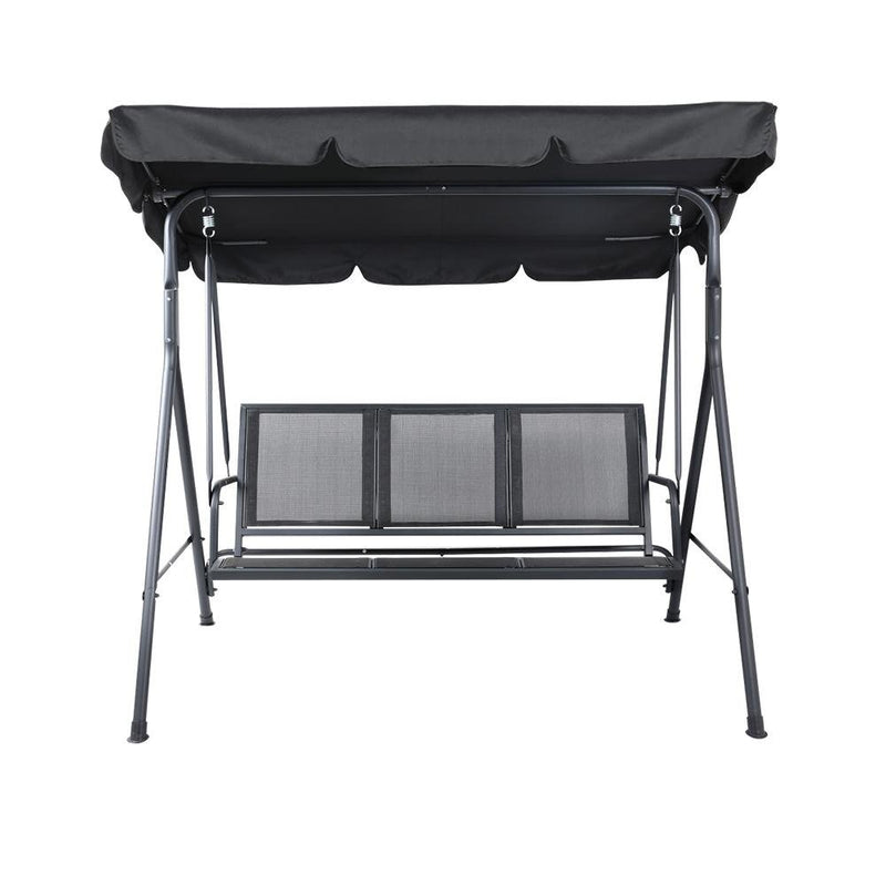 3 Seater Swing Chair Black - Rivercity House & Home Co. (ABN 18 642 972 209) - Affordable Modern Furniture Australia