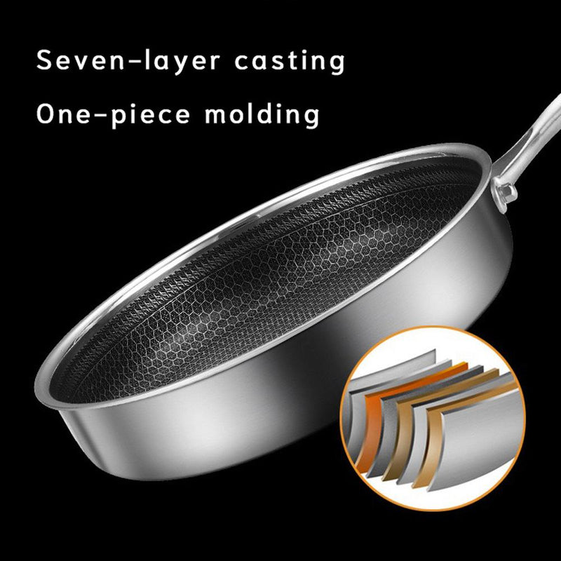 304 Stainless Steel Frying Pan Non-Stick Cooking Frypan Cookware 30cm Honeycomb Single Sided without lid - Home & Garden > Kitchenware - Rivercity House & Home Co. (ABN 18 642 972 209) - Affordable Modern Furniture Australia