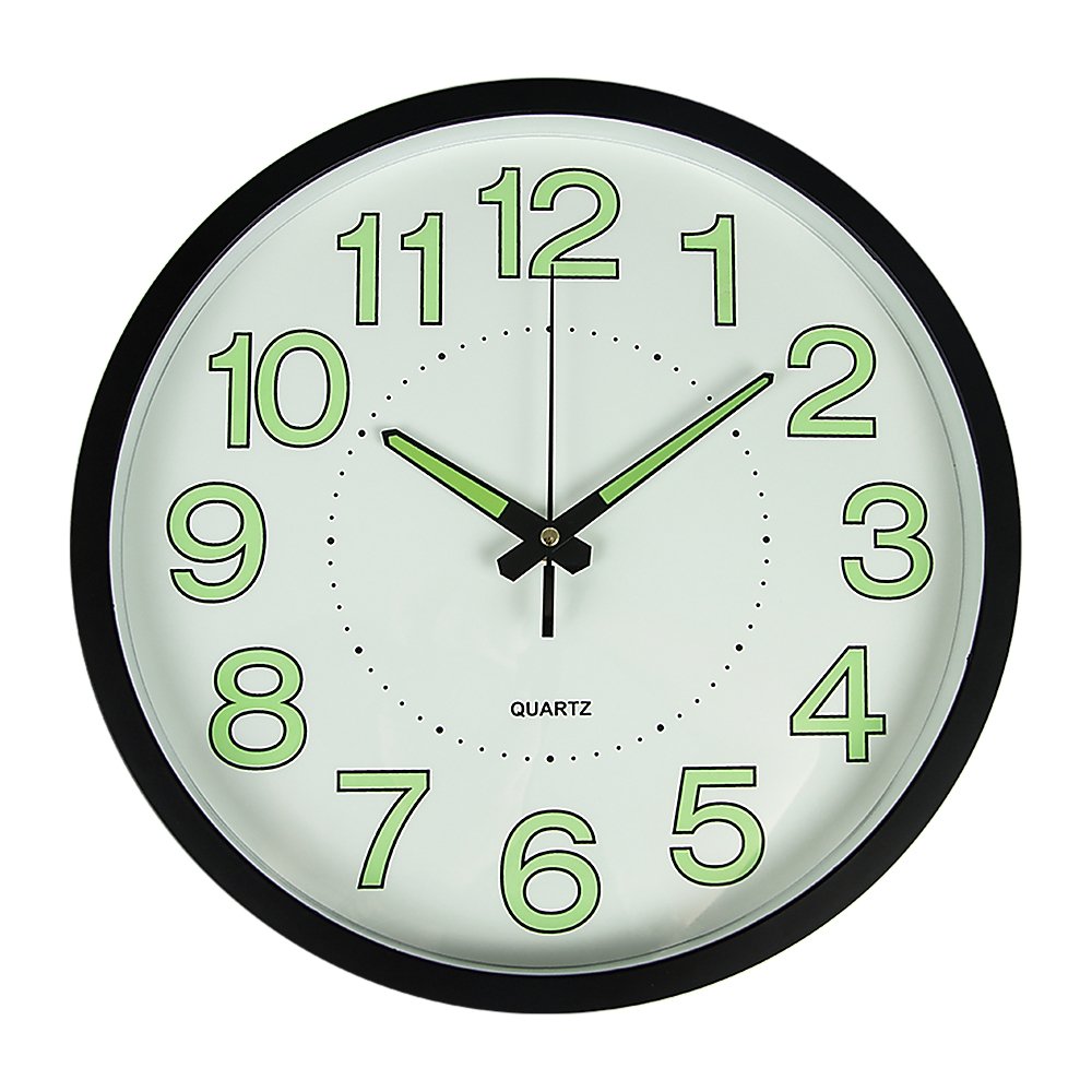 305mm Luminous Wall Clock Glow In The Dark Silent Quartz Indoor Home Modern Clock - Home & Garden > Decor - Rivercity House & Home Co. (ABN 18 642 972 209) - Affordable Modern Furniture Australia