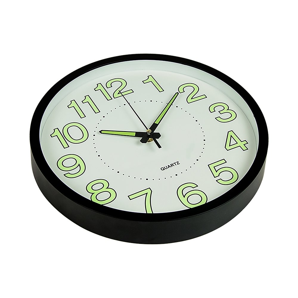 305mm Luminous Wall Clock Glow In The Dark Silent Quartz Indoor Home Modern Clock - Home & Garden > Decor - Rivercity House & Home Co. (ABN 18 642 972 209) - Affordable Modern Furniture Australia