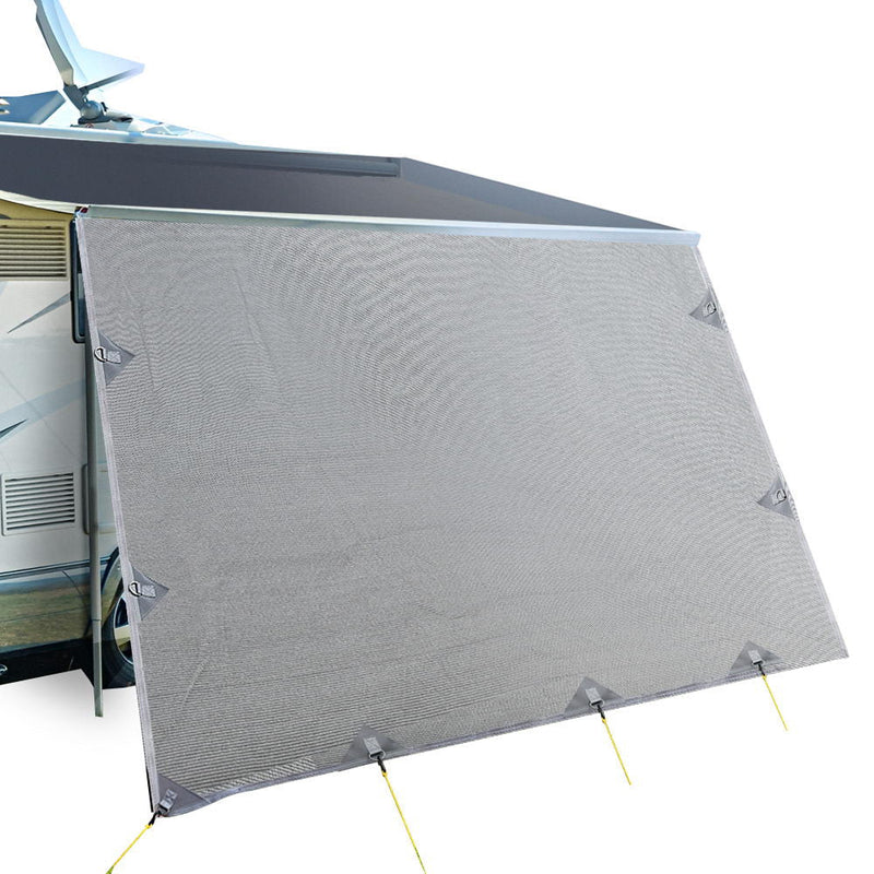 3.4M Caravan Privacy Screens 1.95m Roll Out Awning End Wall Side Sun Shade - Outdoor > Camping - Rivercity House & Home Co. (ABN 18 642 972 209) - Affordable Modern Furniture Australia