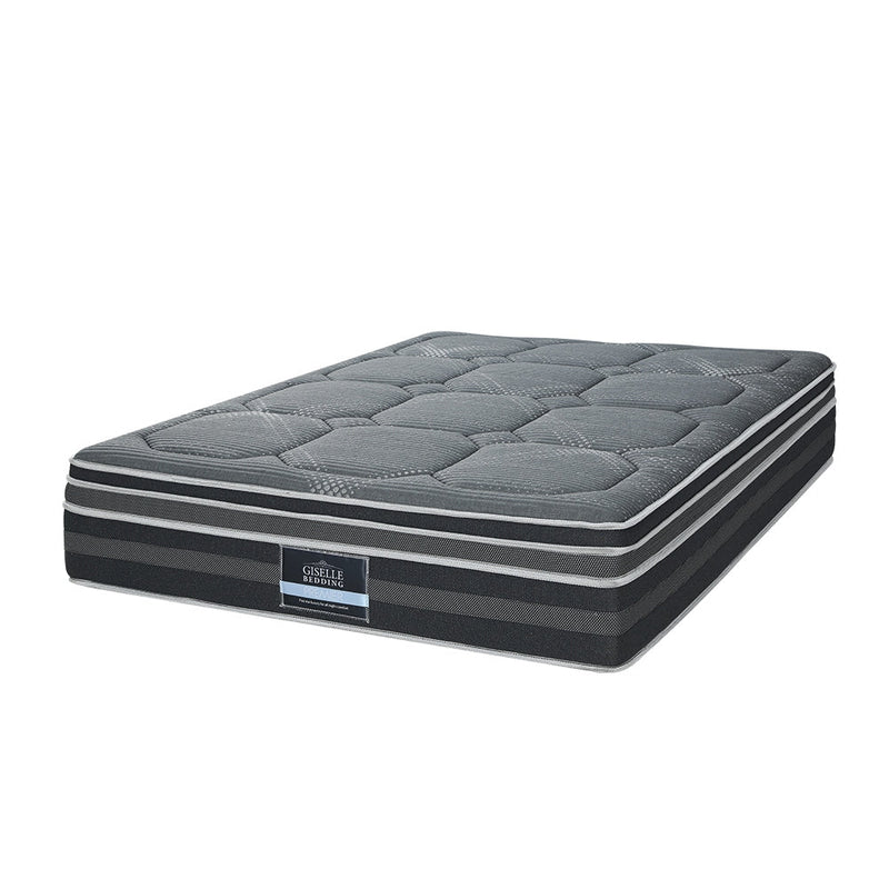 35CM DOUBLE Mattress Bed 7 Zone Dual Euro Top Pocket Spring Medium Firm - Furniture > Mattresses - Rivercity House & Home Co. (ABN 18 642 972 209)
