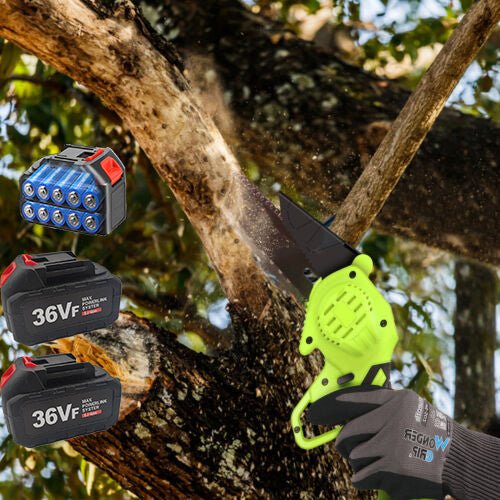 36V 3000W Mini Cordless Chainsaw 2X Battery-Powered Wood Cutter Rechargeable - Home & Garden > Garden Tools - Rivercity House & Home Co. (ABN 18 642 972 209) - Affordable Modern Furniture Australia