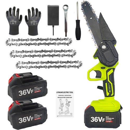 36V 3000W Mini Cordless Chainsaw 2X Battery-Powered Wood Cutter Rechargeable - Home & Garden > Garden Tools - Rivercity House & Home Co. (ABN 18 642 972 209) - Affordable Modern Furniture Australia