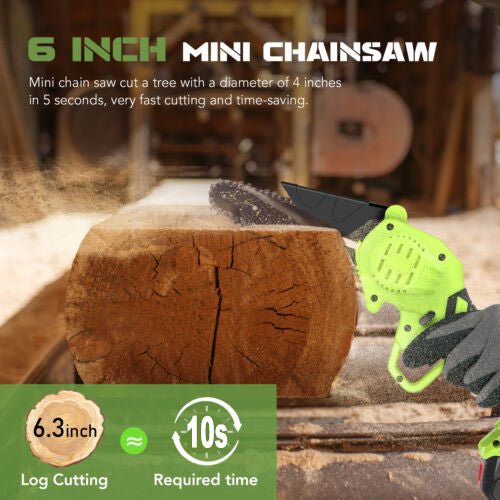 36V 3000W Mini Cordless Chainsaw 2X Battery-Powered Wood Cutter Rechargeable - Home & Garden > Garden Tools - Rivercity House & Home Co. (ABN 18 642 972 209) - Affordable Modern Furniture Australia