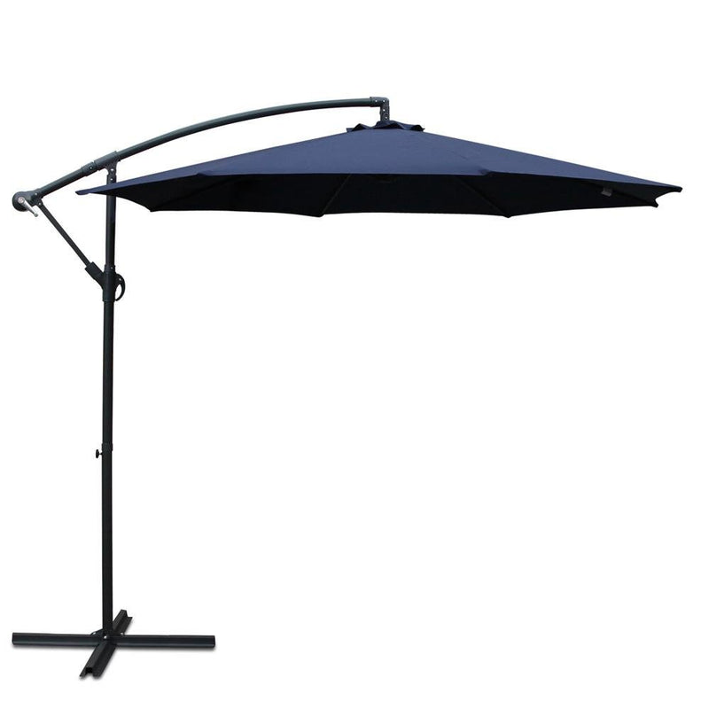 3M Cantilevered Outdoor Umbrella - Navy - Rivercity House & Home Co. (ABN 18 642 972 209) - Affordable Modern Furniture Australia