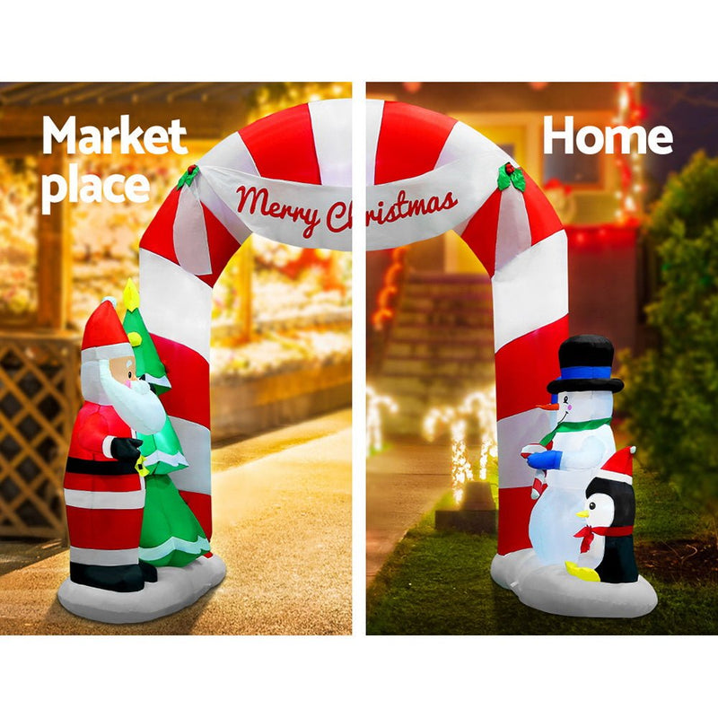 3M Christmas Inflatable Archway with Santa Xmas Decor LED - Occasions - Rivercity House & Home Co. (ABN 18 642 972 209) - Affordable Modern Furniture Australia
