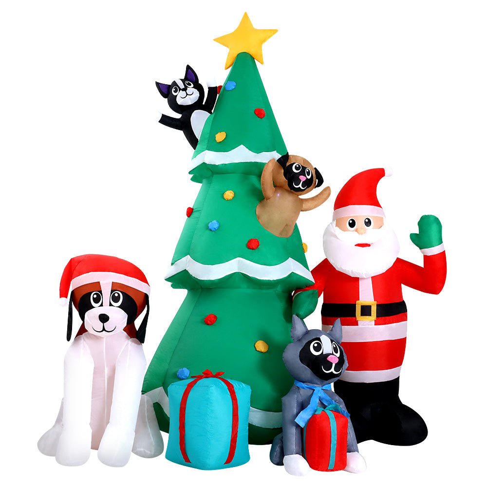 3M Inflatable Christmas Tree Santa Lights Outdoor Decorations - Rivercity House & Home Co. (ABN 18 642 972 209) - Affordable Modern Furniture Australia
