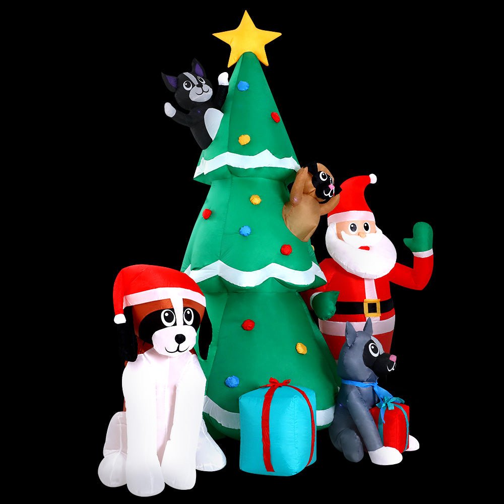 3M Inflatable Christmas Tree Santa Lights Outdoor Decorations - Rivercity House & Home Co. (ABN 18 642 972 209) - Affordable Modern Furniture Australia