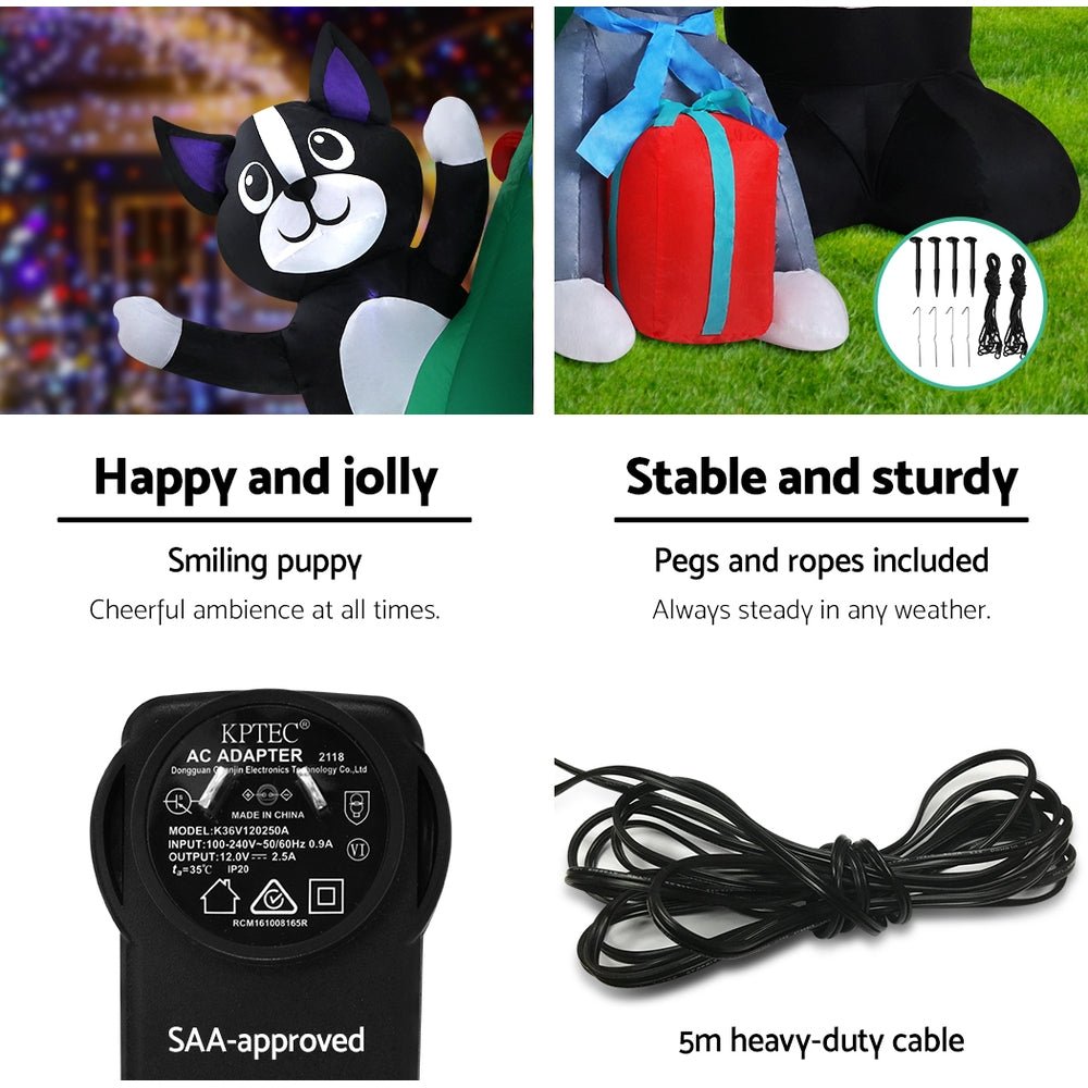 3M Inflatable Christmas Tree Santa Lights Outdoor Decorations - Rivercity House & Home Co. (ABN 18 642 972 209) - Affordable Modern Furniture Australia
