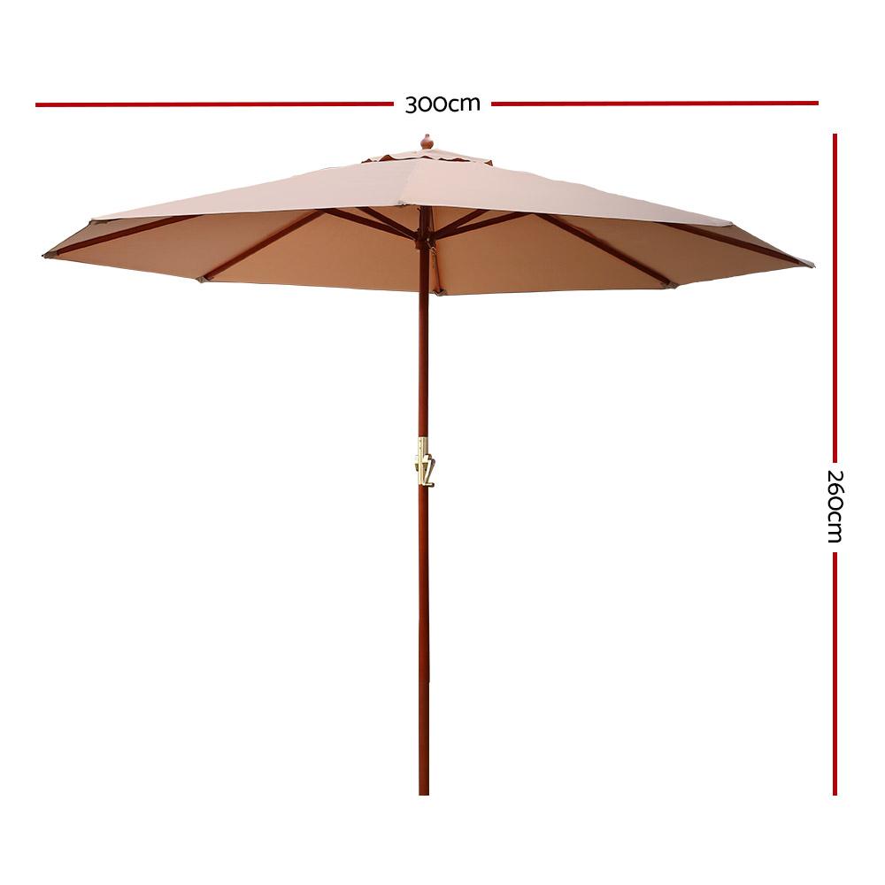 3M Outdoor Umbrella - Rivercity House & Home Co. (ABN 18 642 972 209) - Affordable Modern Furniture Australia