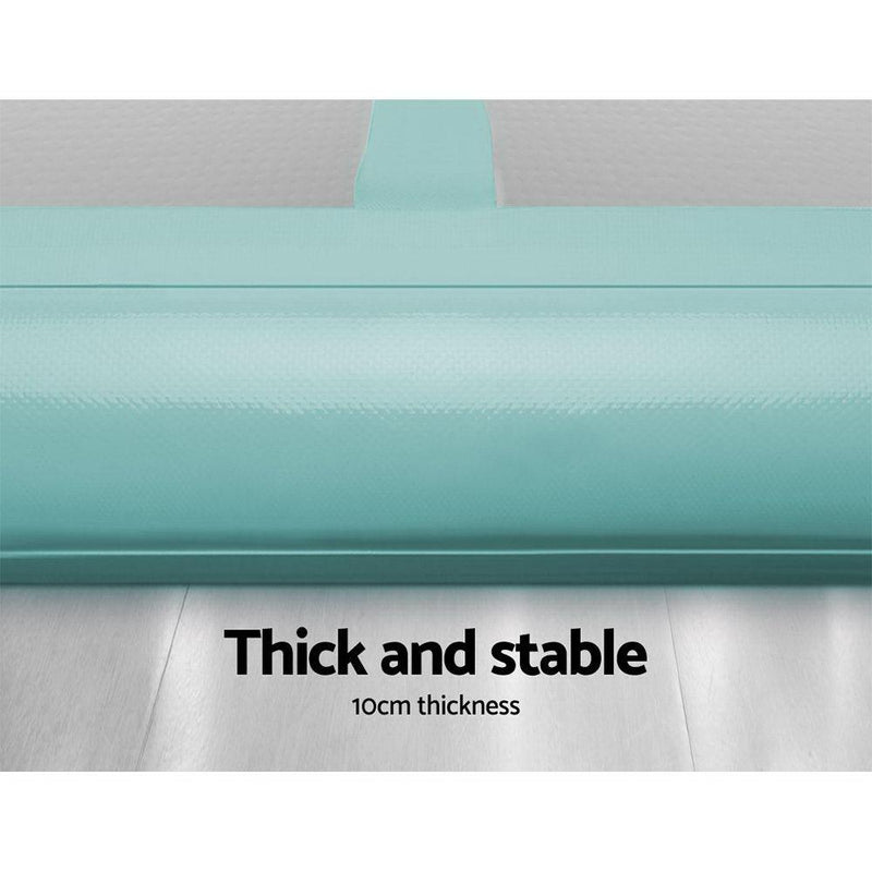 3m x 1m Air Track Mat Gymnastic Tumbling Mint Green and Grey - Rivercity House & Home Co. (ABN 18 642 972 209) - Affordable Modern Furniture Australia