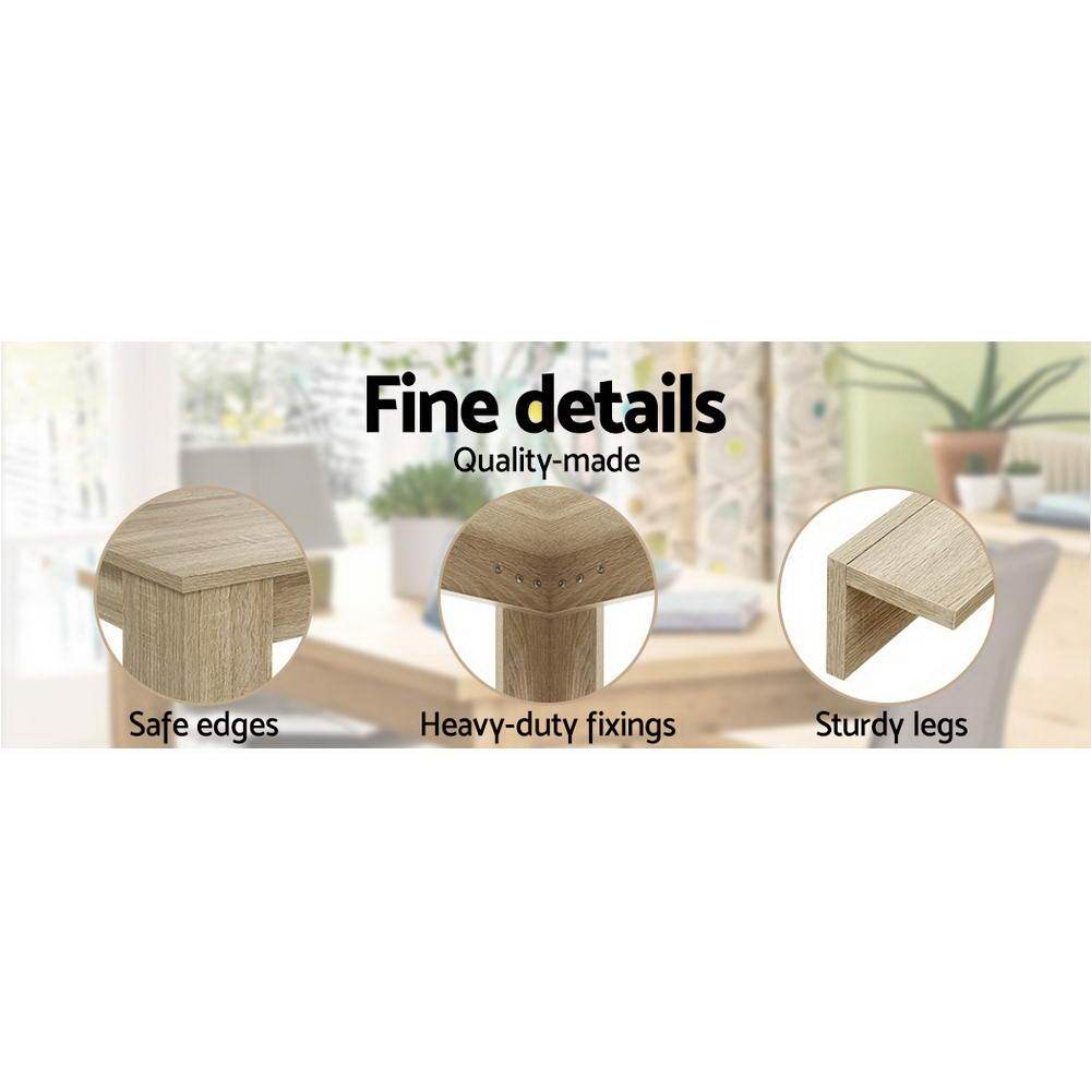 4-6 Seater Natu Dining Table - Oak - Rivercity House & Home Co. (ABN 18 642 972 209) - Affordable Modern Furniture Australia