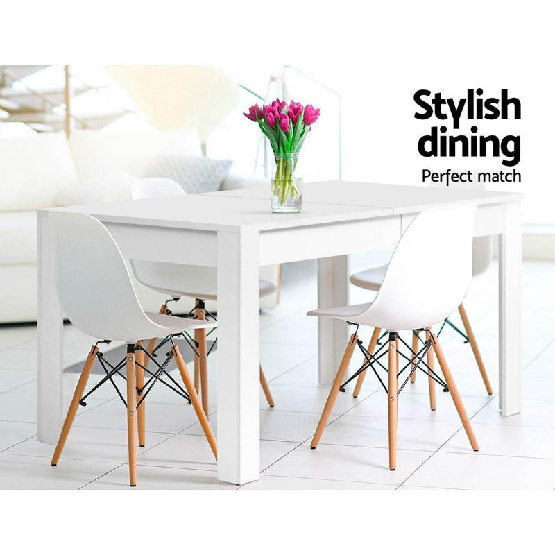 4-6 Seater Natu Dining Table - White - Rivercity House & Home Co. (ABN 18 642 972 209) - Affordable Modern Furniture Australia