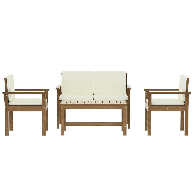 4 Seater Acacia Wood Lounge Setting - Furniture > Outdoor - Rivercity House & Home Co. (ABN 18 642 972 209) - Affordable Modern Furniture Australia