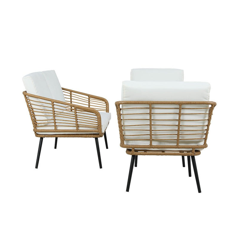 4 Seater Rattan Outdoor Lounge Set - Furniture > Outdoor - Rivercity House & Home Co. (ABN 18 642 972 209)