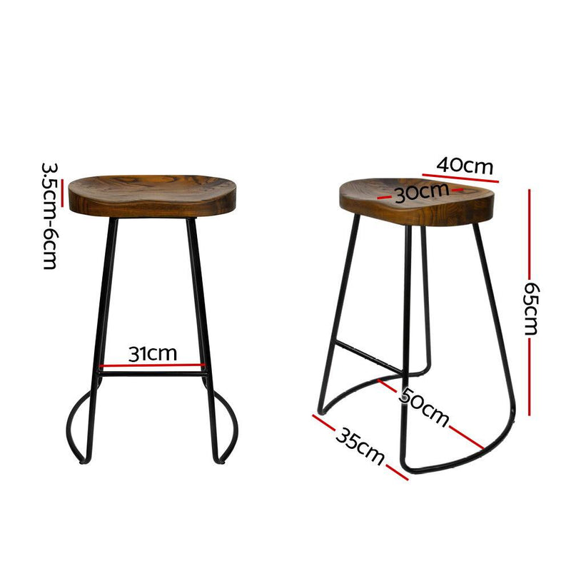 4 x Premium Vintage Tractor Bar Stools 65cm - Furniture - Rivercity House And Home Co.