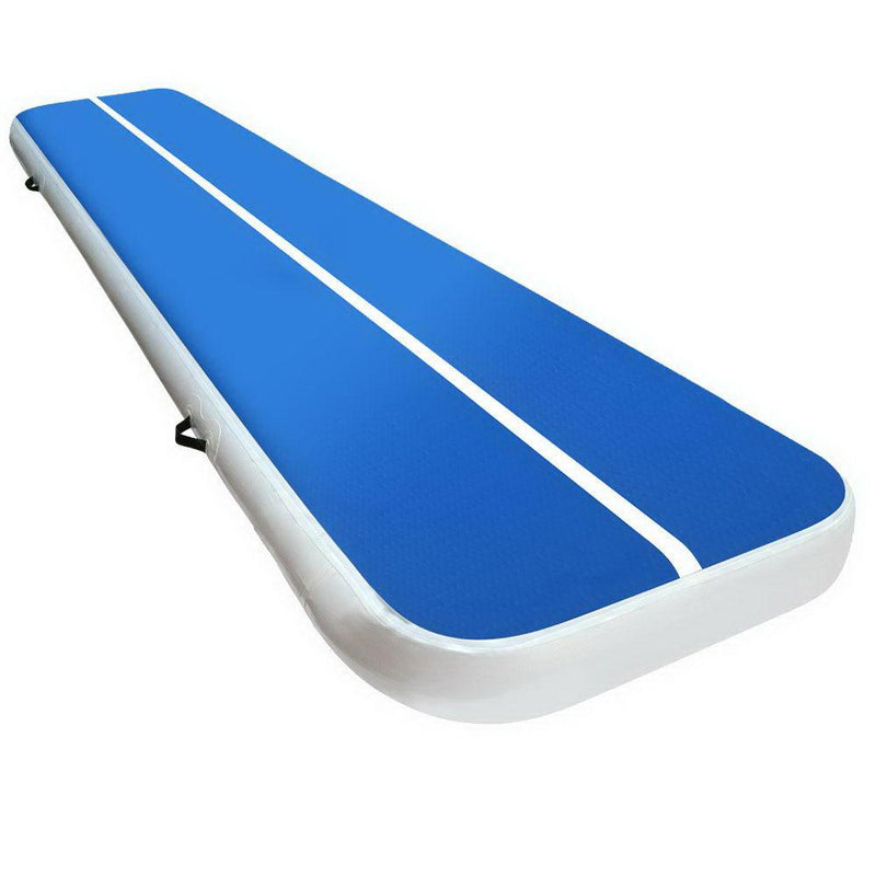 4m x 1m Inflatable Air Track Mat 20cm Thick Gymnastic Tumbling Blue And White - Rivercity House & Home Co. (ABN 18 642 972 209) - Affordable Modern Furniture Australia