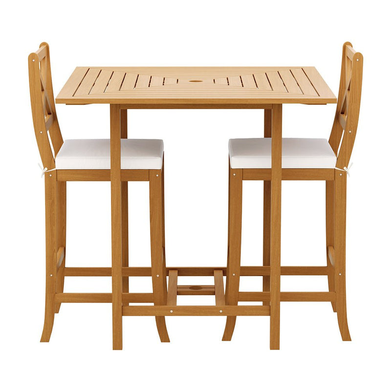 5 Piece Acacia Wood Outdoor Bar Set - Furniture > Outdoor - Rivercity House & Home Co. (ABN 18 642 972 209) - Affordable Modern Furniture Australia
