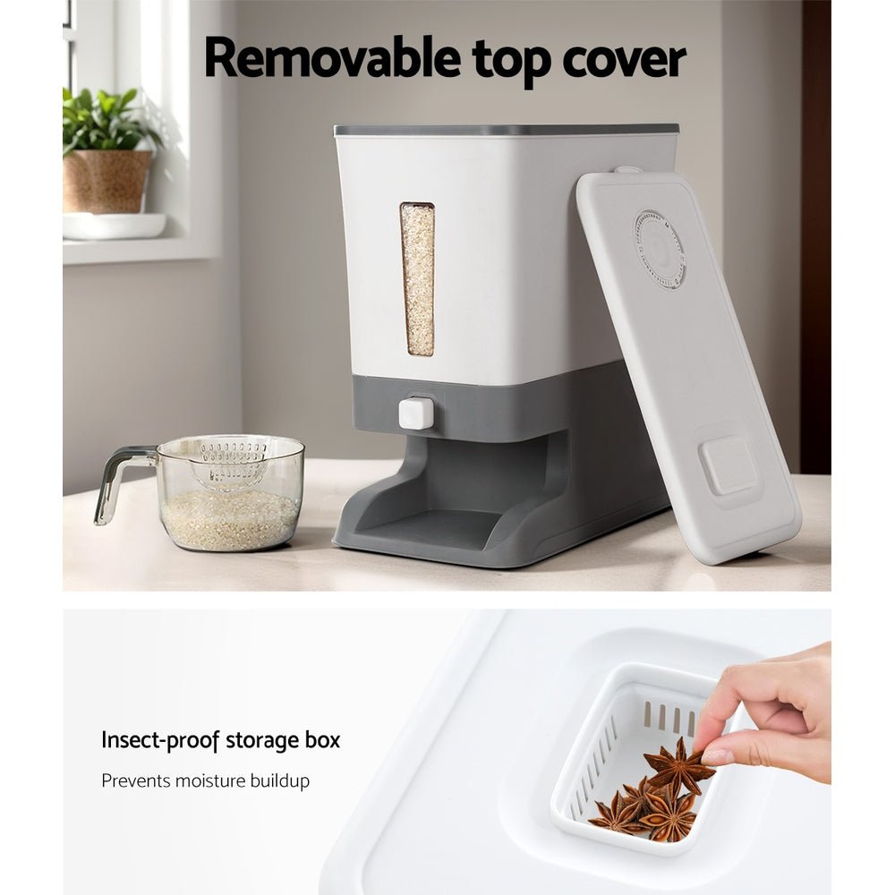 5-Star Chef Rice Cereal Dispenser Grain Container 12KG - Appliances > Kitchen Appliances - Rivercity House & Home Co. (ABN 18 642 972 209) - Affordable Modern Furniture Australia