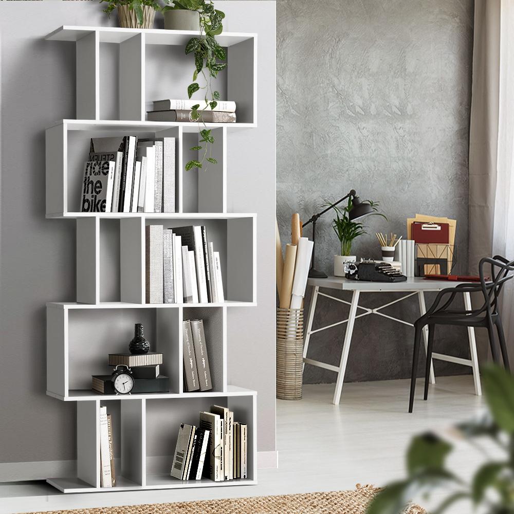 5 Tier Bookshelf White - Rivercity House & Home Co. (ABN 18 642 972 209) - Affordable Modern Furniture Australia