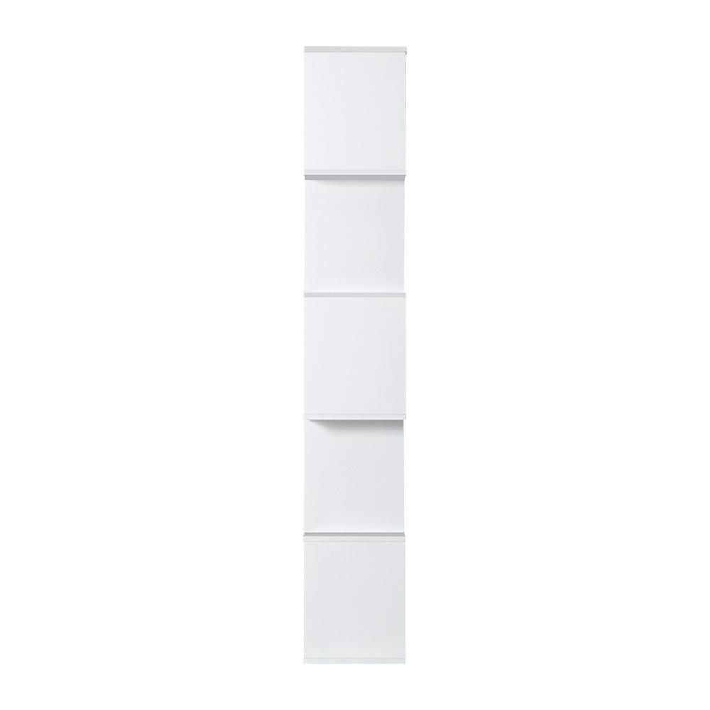 5 Tier Bookshelf White - Rivercity House & Home Co. (ABN 18 642 972 209) - Affordable Modern Furniture Australia