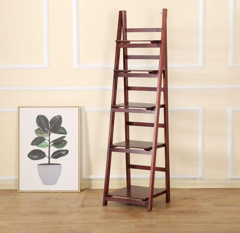 5 Tier Wooden Ladder Shelf Stand - Furniture - Rivercity House & Home Co. (ABN 18 642 972 209) - Affordable Modern Furniture Australia