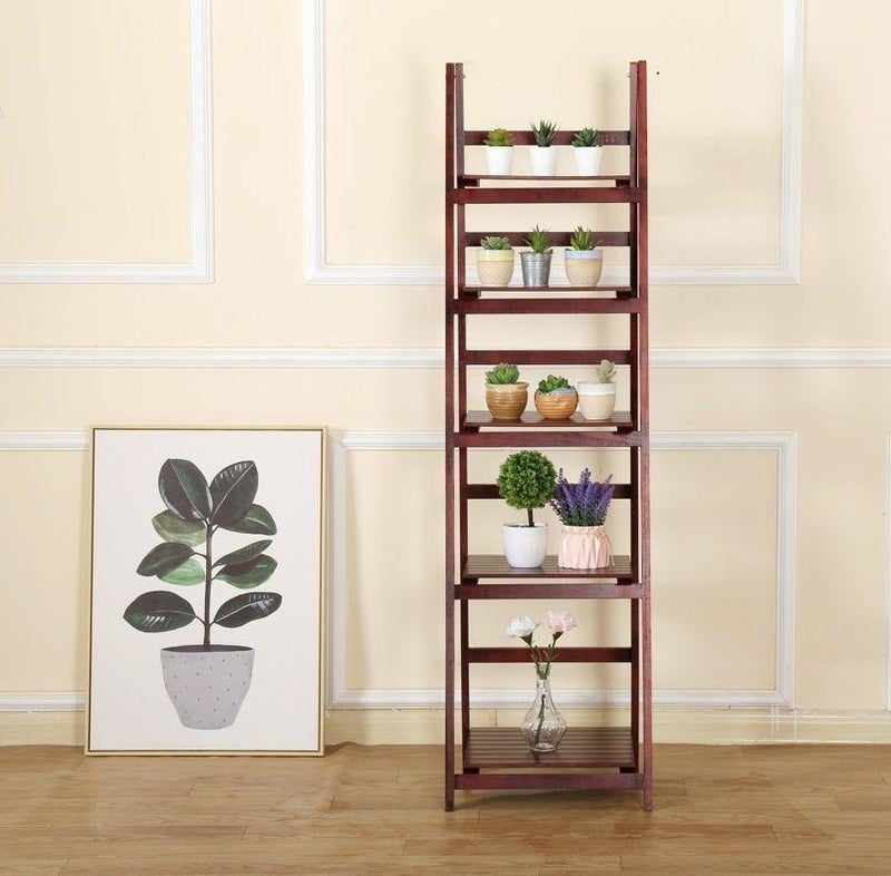 5 Tier Wooden Ladder Shelf Stand - Furniture - Rivercity House & Home Co. (ABN 18 642 972 209) - Affordable Modern Furniture Australia