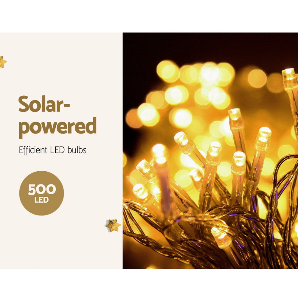 500 LED Solar Powered Christmas Icicle Lights 20M Outdoor Fairy String Party Warm White - Occasions - Rivercity House & Home Co. (ABN 18 642 972 209) - Affordable Modern Furniture Australia