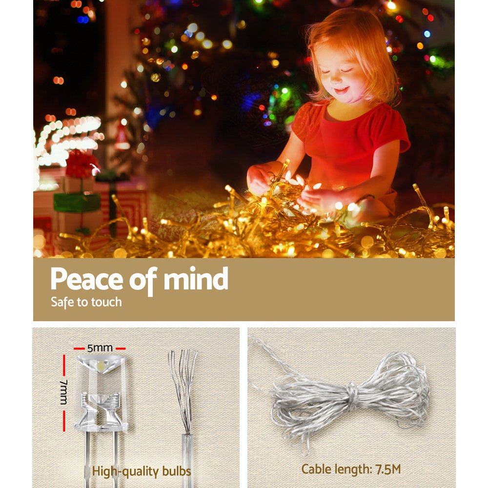 500 LED Solar Powered Christmas Icicle Lights 20M Outdoor Fairy String Party Warm White - Occasions - Rivercity House & Home Co. (ABN 18 642 972 209) - Affordable Modern Furniture Australia