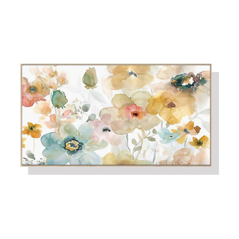 50cmx100cm Floral Watercolor Style Wood Frame Canvas Wall Art - Home & Garden > Wall Art - Rivercity House & Home Co. (ABN 18 642 972 209) - Affordable Modern Furniture Australia
