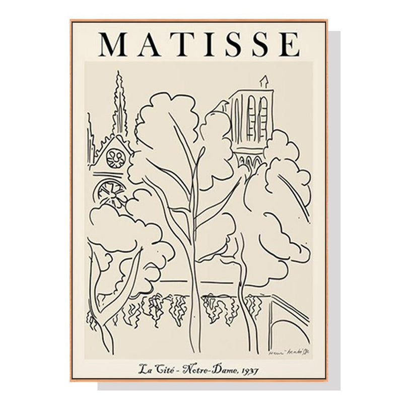 50cmx70cm Line Art By Henri Matisse Wood Frame Canvas Wall Art - Home & Garden > Wall Art - Rivercity House & Home Co. (ABN 18 642 972 209) - Affordable Modern Furniture Australia